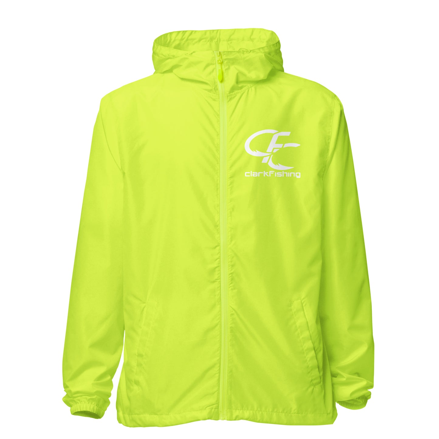 Clark Fishing Clothing's Windbreaker White Logo