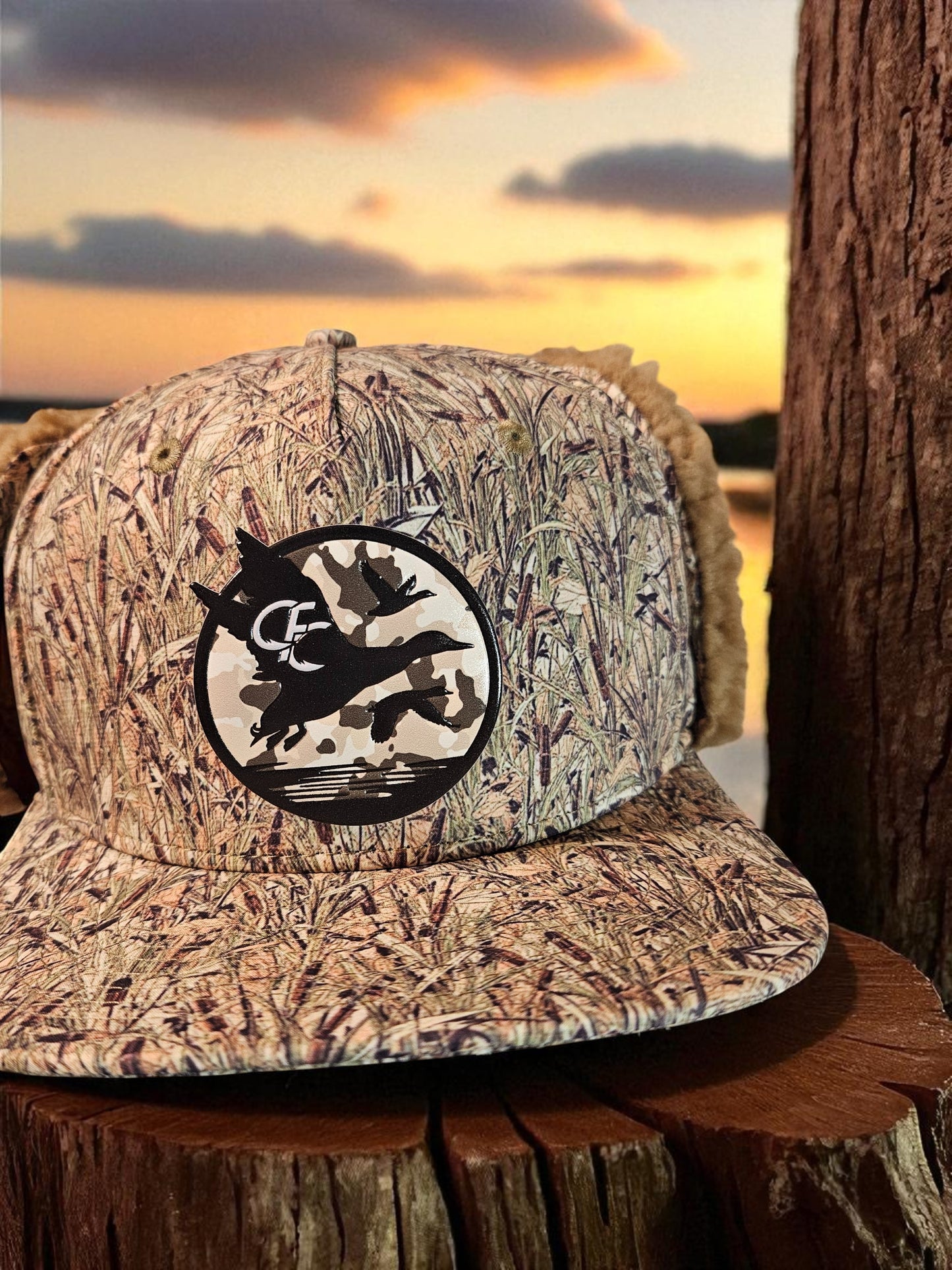 Fall/Winter Trapper Camo Hat (The Uncle Larry)