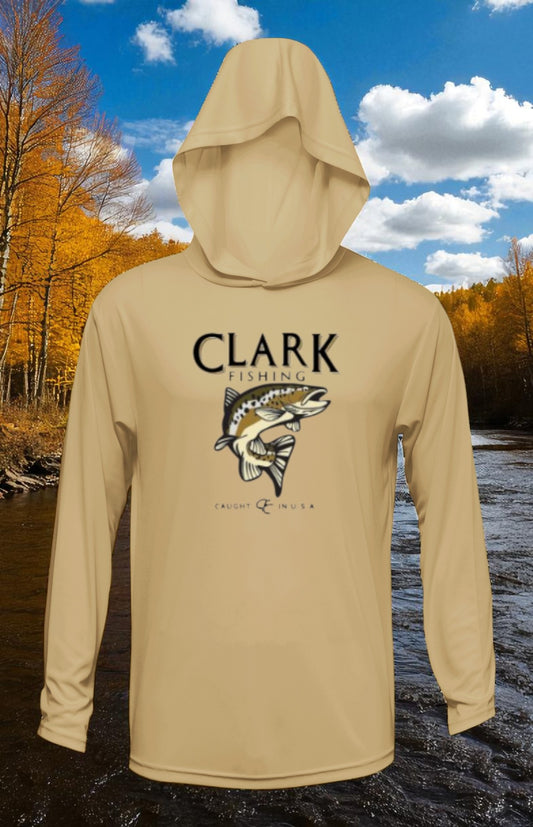 Brown Trout UPF50+ Long-sleeved Hooded Fishing Shirt - SALE