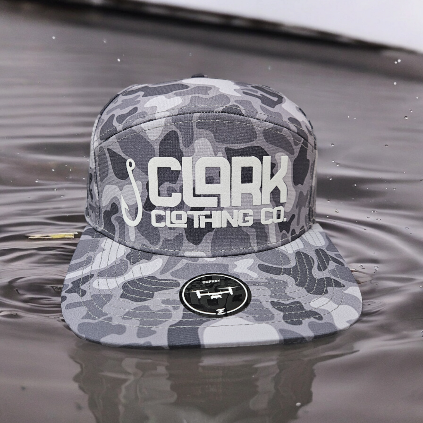 Old School Duck Camo Custom Hat - Gray