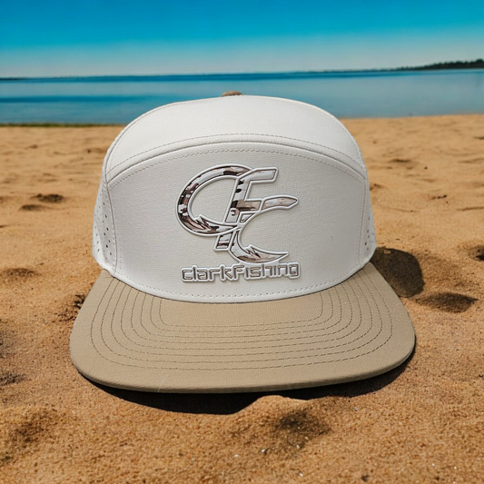 Tan Camo Fishing Custom 7 Panel Hat