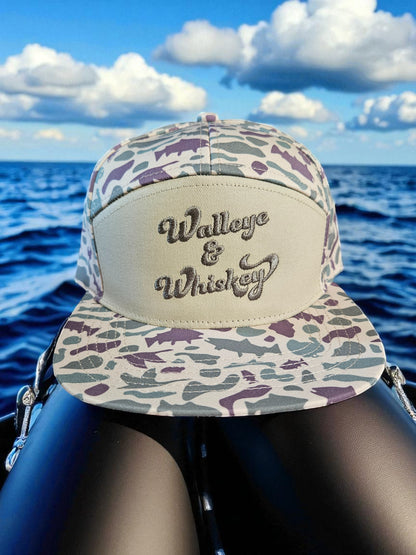 Walleye & Whiskey Embroidered Cap - Sale