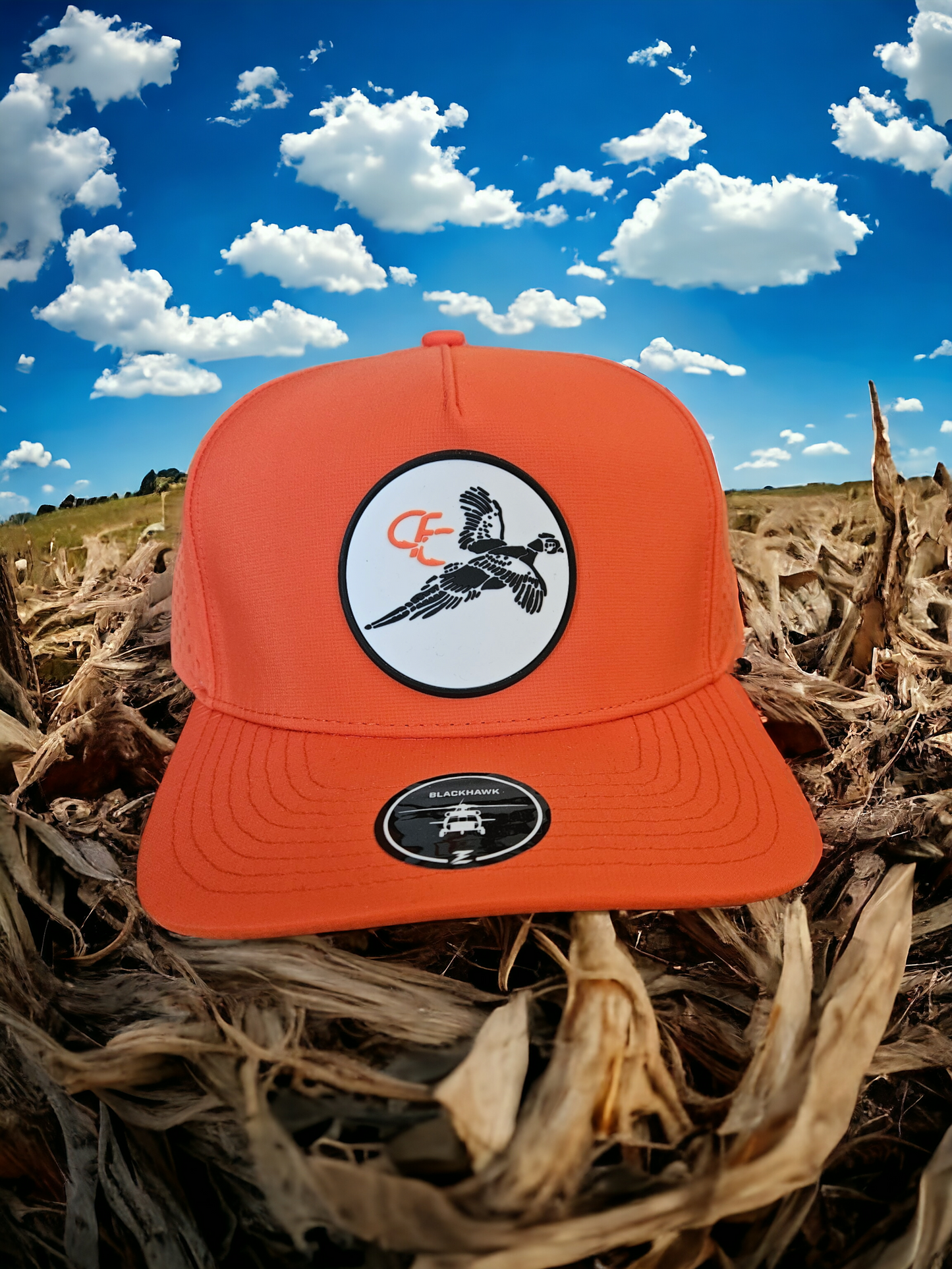 Pheasant Custom Hunting Hat Safety Orange