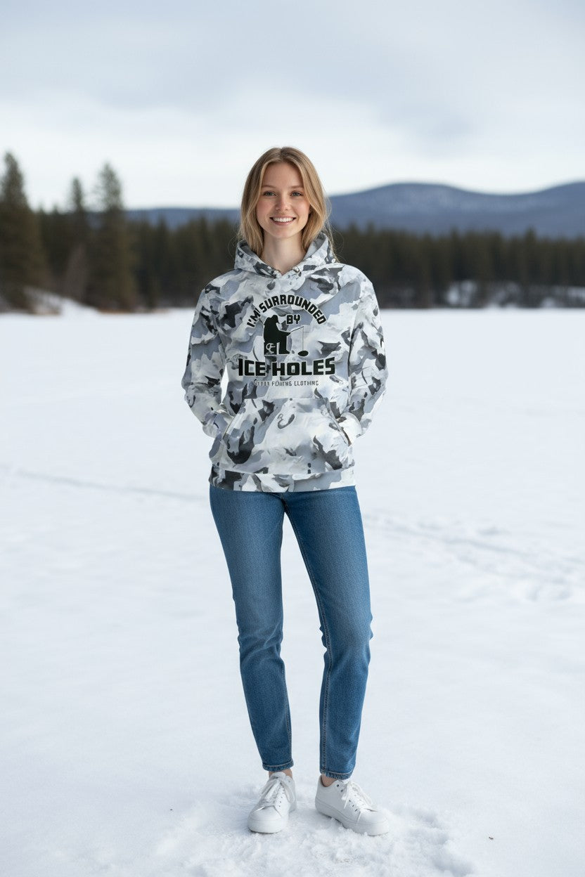 520 GSM Heavyweight I'm Surrounded by Ice Holes Hoodie