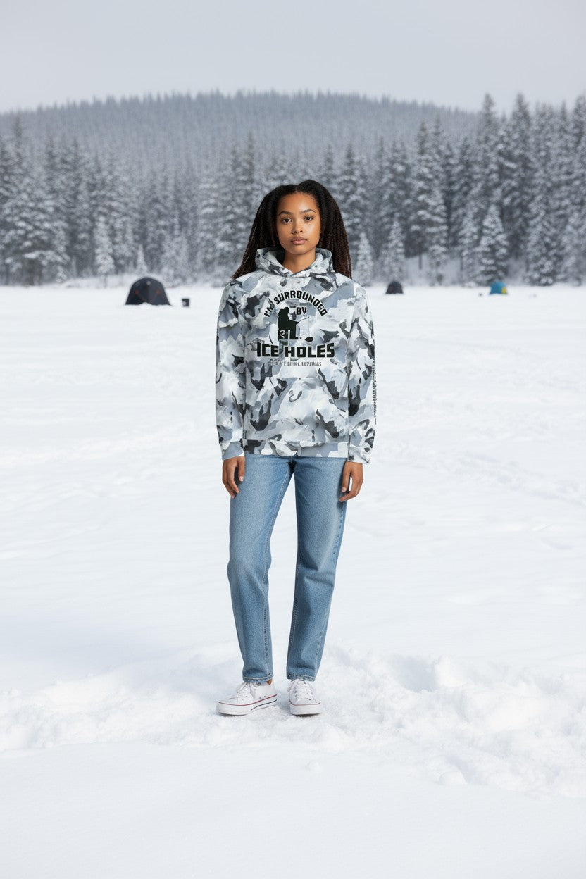 520 GSM Heavyweight I'm Surrounded by Ice Holes Hoodie